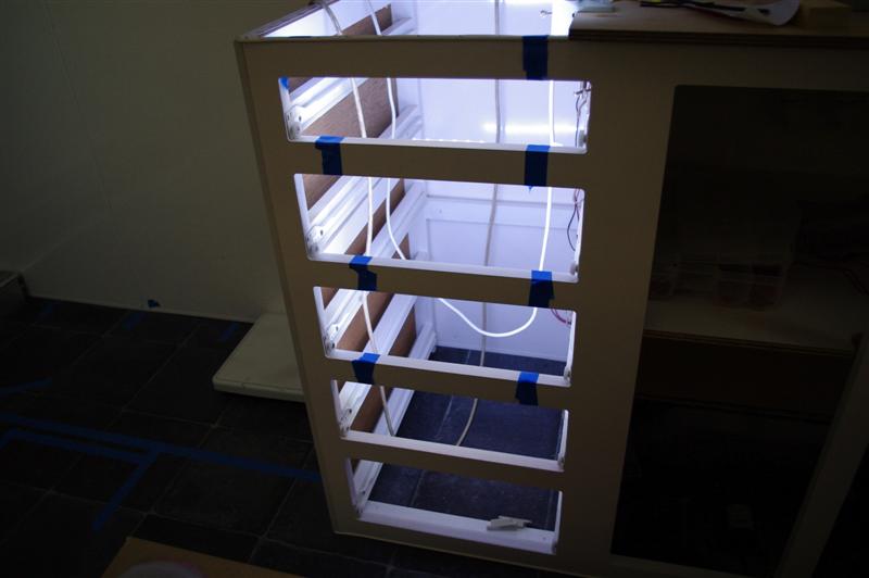 Teseting LEDs in drawer cabinet.JPG